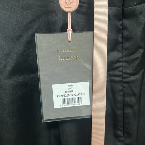 House of CB Anais Satin Corset Midi Dress- Black - Picture 10 of 11